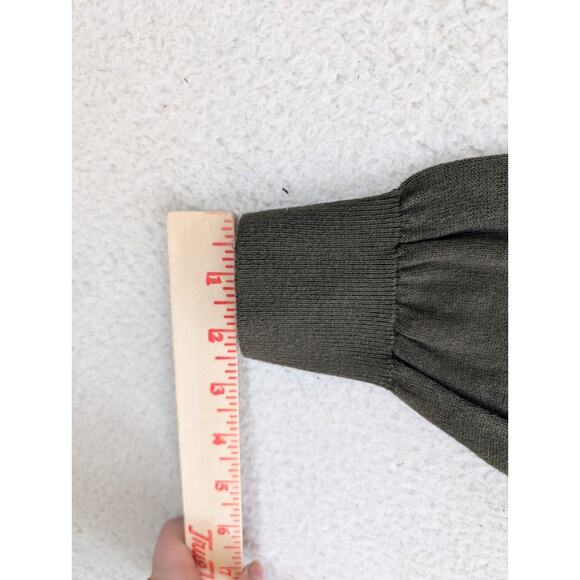 Vintage Norm Thompson Sweater Mens XL Green Silk Blend Ribbed Soft Lightweight - Picture 5 of 16